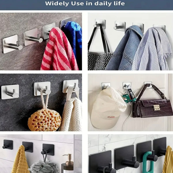 6 pc Bathroom Hook Set