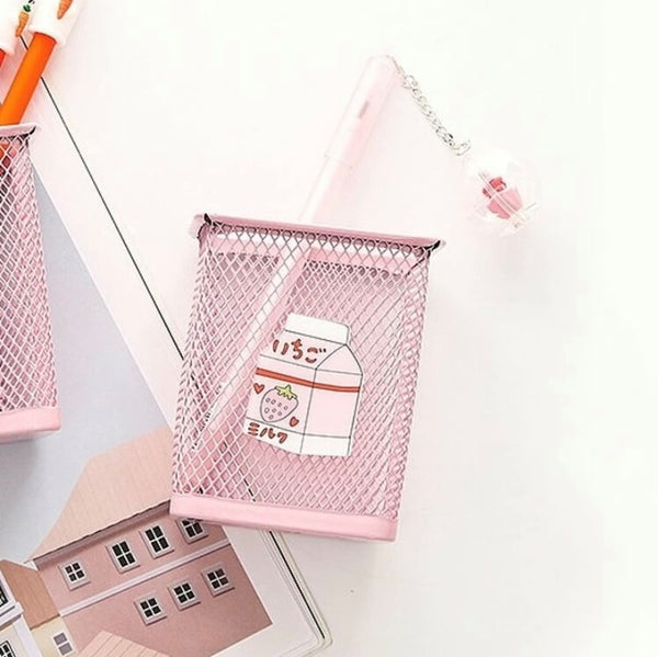 Pink Stationery Holder
