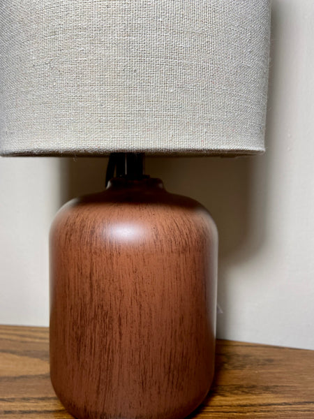 Faux Wood Table Lamp